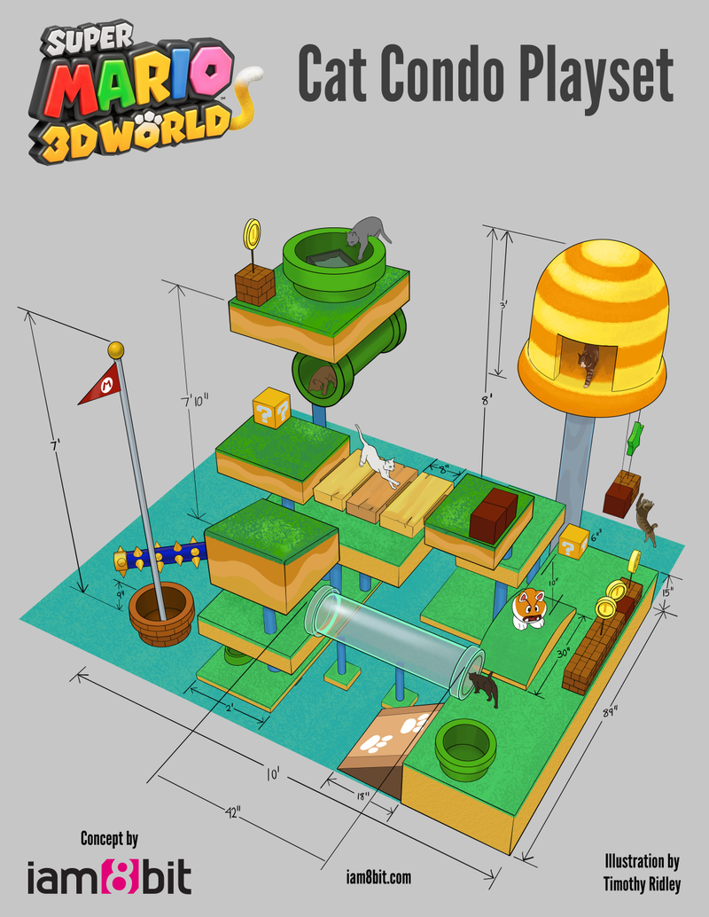 Illustration for article titled A Blueprint For A 70 Square Foot Cat Paradise